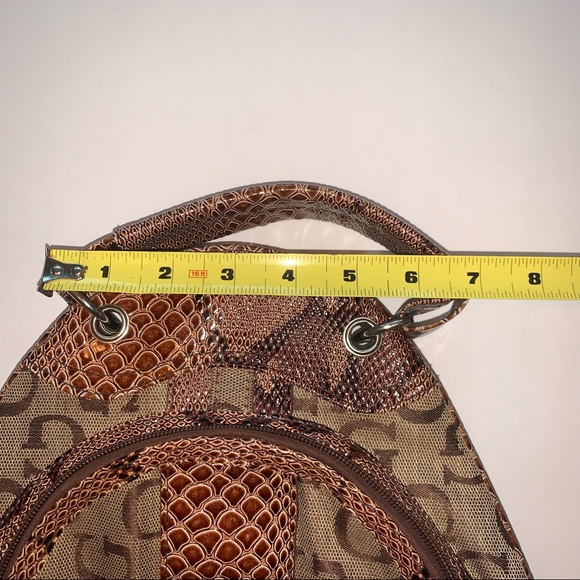 Guess mini snake skin patterned brand name logo backpack - Picture 12 of 16